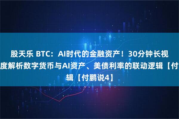 股天乐 BTC：AI时代的金融资产！30分钟长视频，深度解析数字货币与AI资产、美债利率的联动逻辑【付鹏说4】