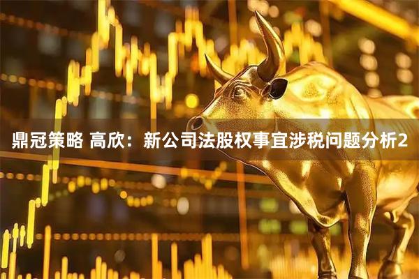 鼎冠策略 高欣：新公司法股权事宜涉税问题分析2